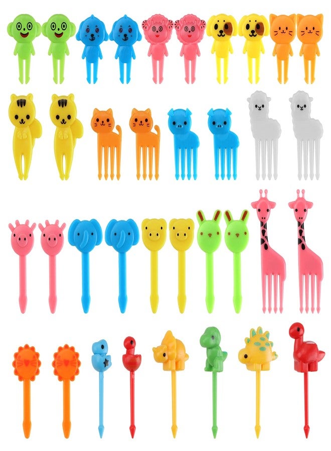 Nextpal 36 Pcs Animal Kids Food Picks, Cute Animal Shaped Lunch Accessories Fruit Forks Picks, for Children School Lunch Bento Box Party Snacks and Holiday Celebration Meals - Image 1